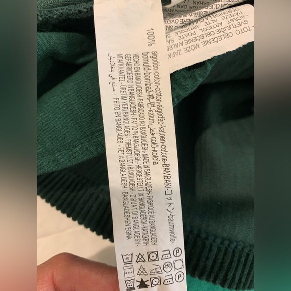 Zara Girls Dark Green Corduroy Skirt (13-14) NWOT - Picture 4 of 5